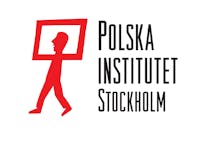 polish institute in stockholm in black text with red logo