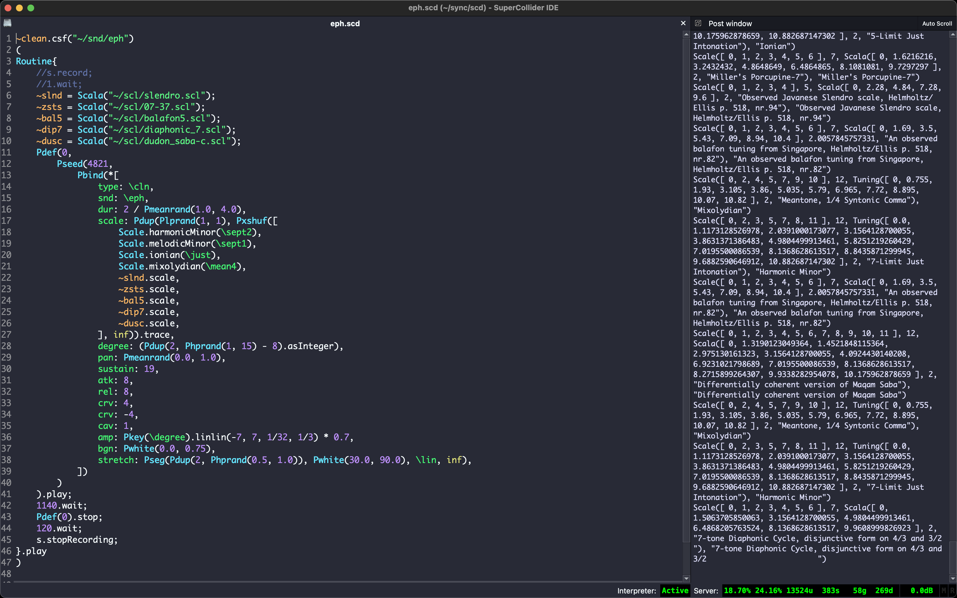 Patterns in SuperCollider with SuperClean w/ Daniel M Karlsson 