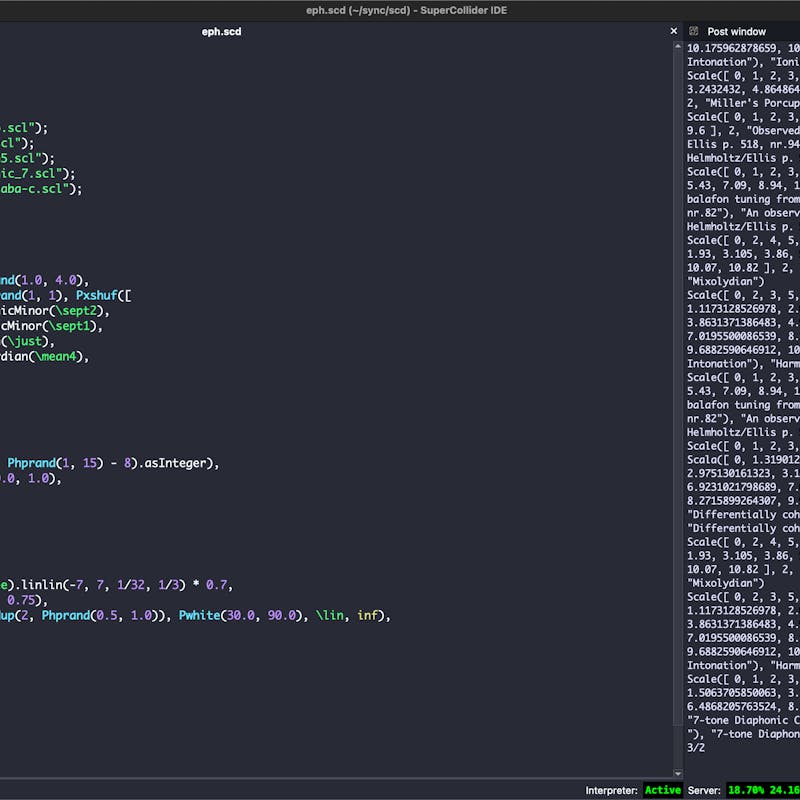 Patterns in SuperCollider with SuperClean w/ Daniel M Karlsson