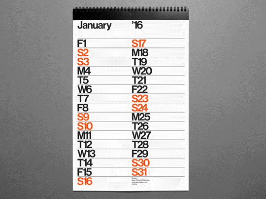 rationale calendar sean wolcott 2016