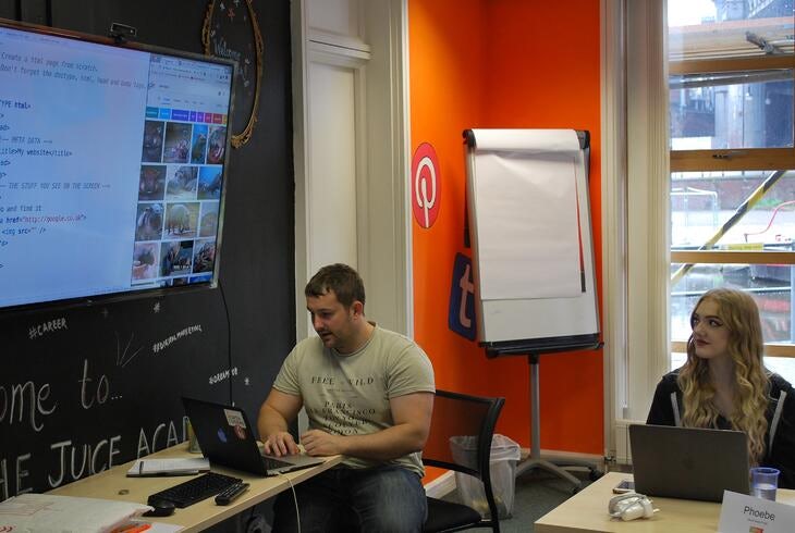 Coding Lessons at The Juice Academy with Northcoders