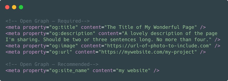 Get your website ready for social media sharing with meta tags