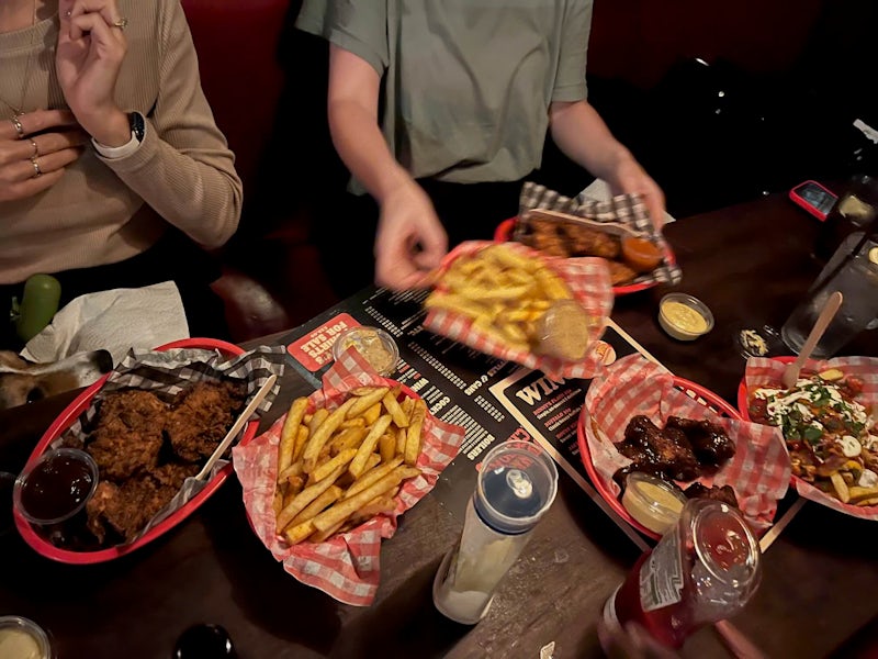 Chicken strippers and fries at Bunny Jackson's