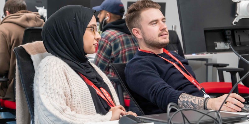 Pair programming at Northcoders bootcamp