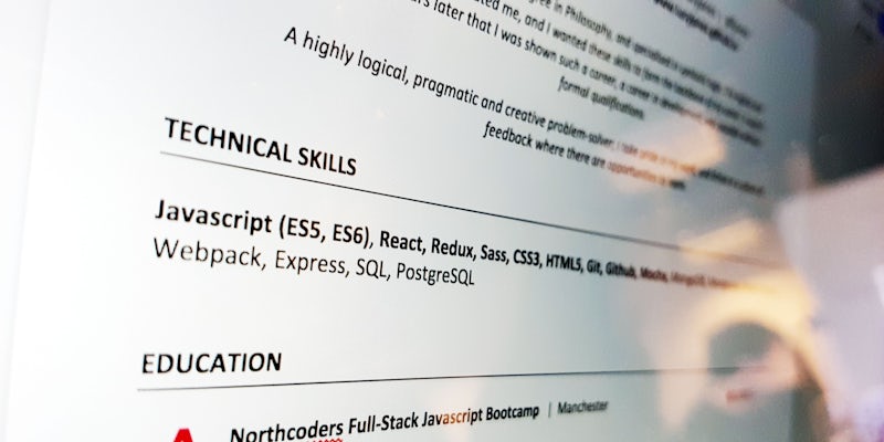 Writing the Perfect Junior Developer CV