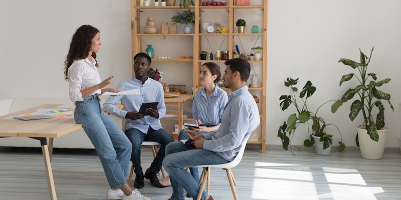 Group of people talking