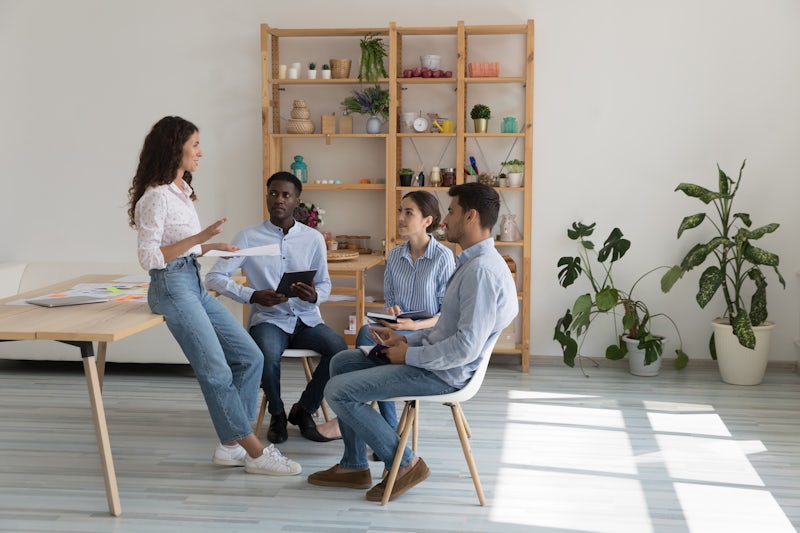 Group of people talking