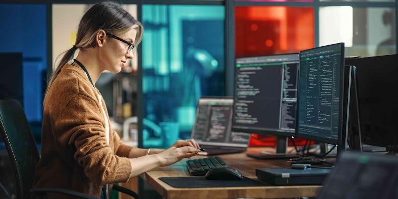 Solo female programmer in the office