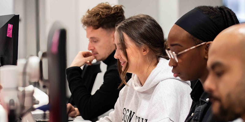 Female programmer at Northcoders