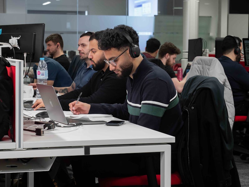 Northcoders group programming in Manchester office