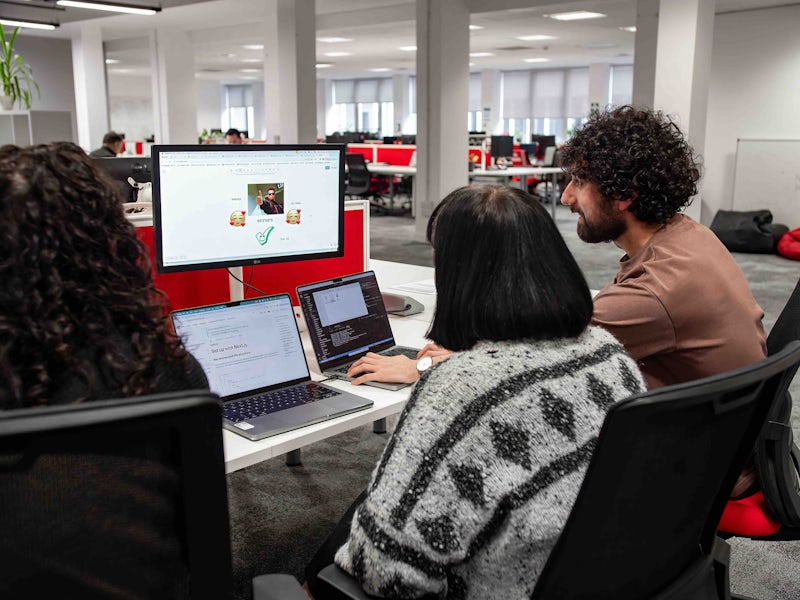 Group of people learning to code at Northcoders
