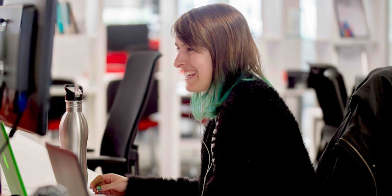 Female programmer at Northcoders
