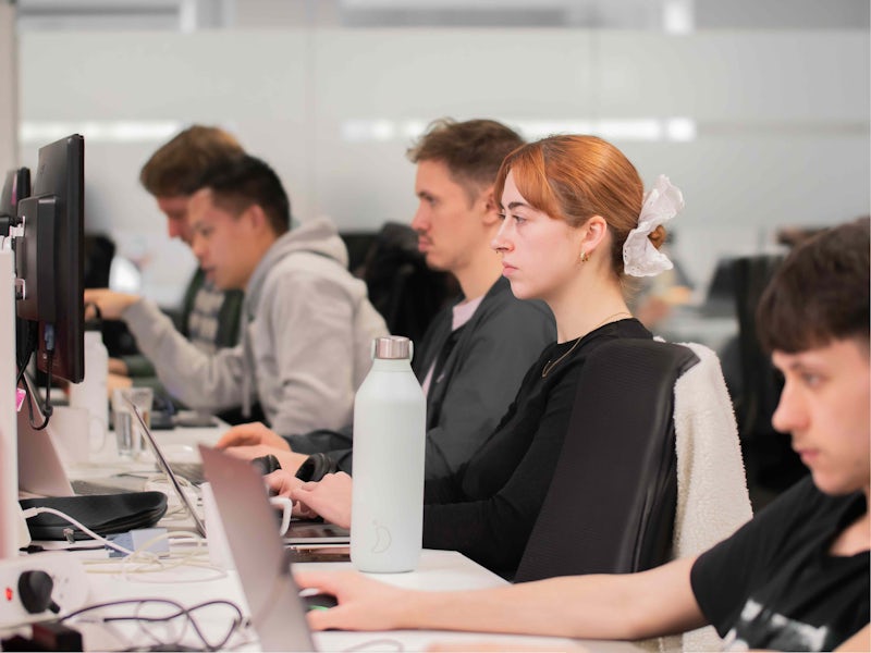 Northcoders female programmer in Manchester office
