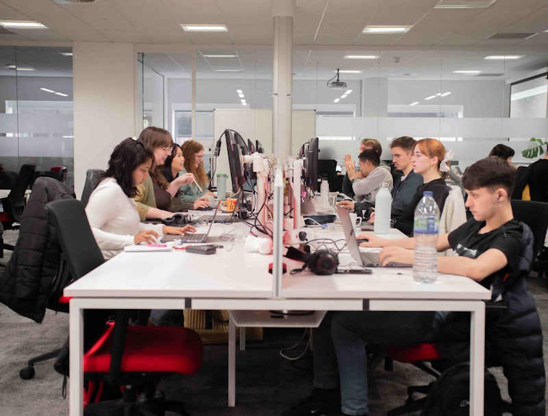 Group of programmers in Manchester office