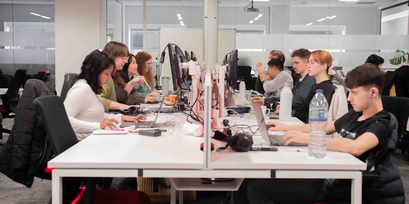Group of programmers in Manchester office