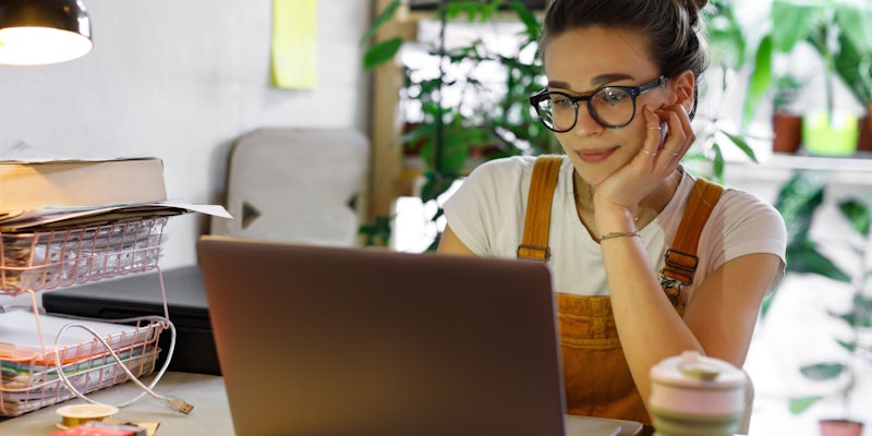 woman at computer