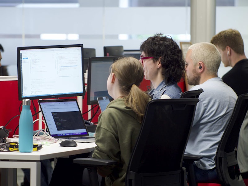 Pair programming in Manchester office