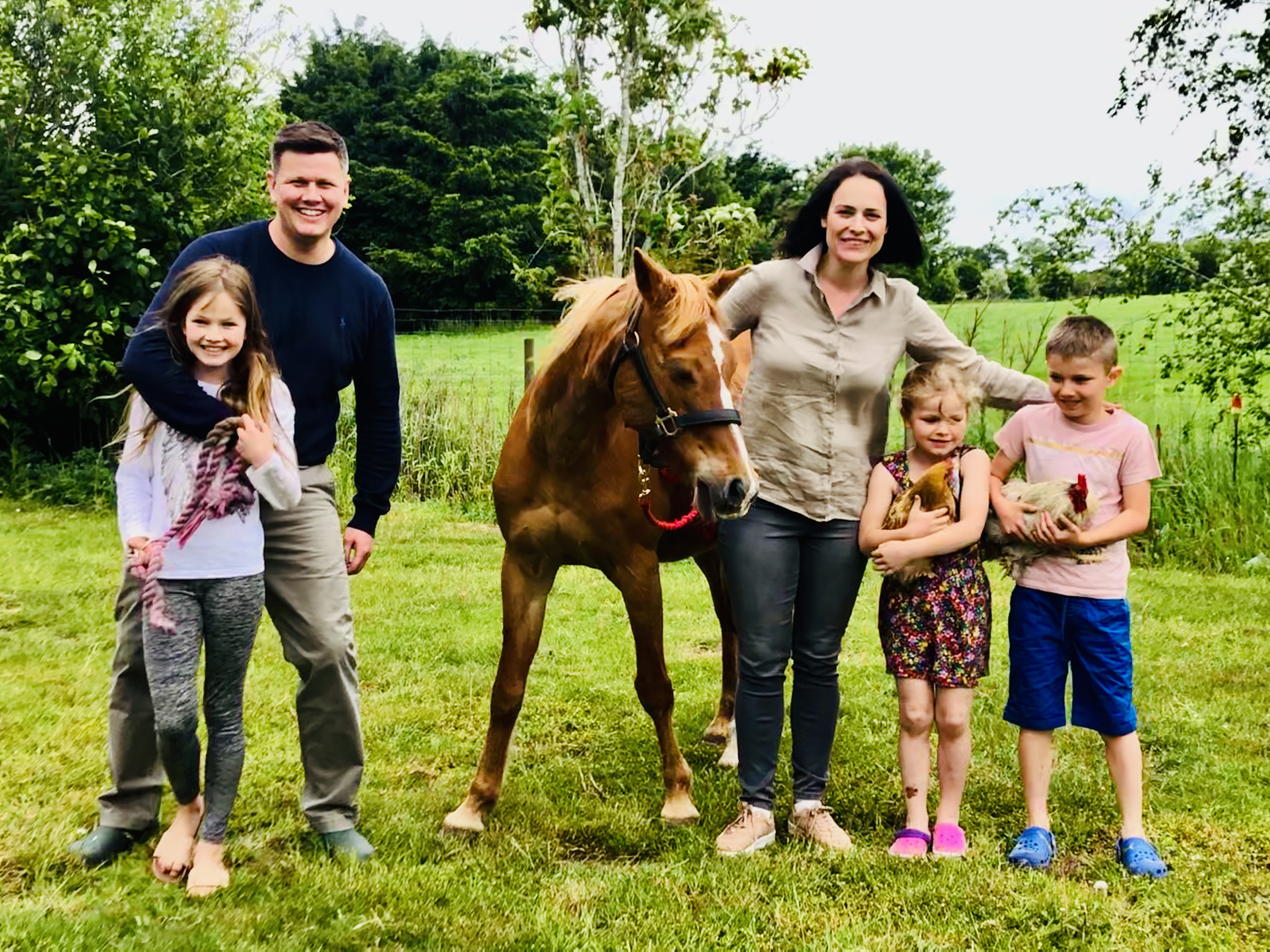 The family, hosts of North Norfolk Glamping