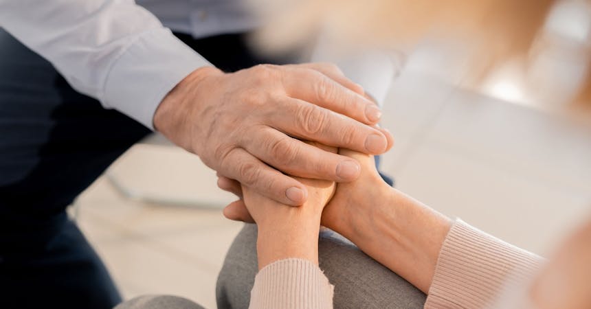 holding someones hand
