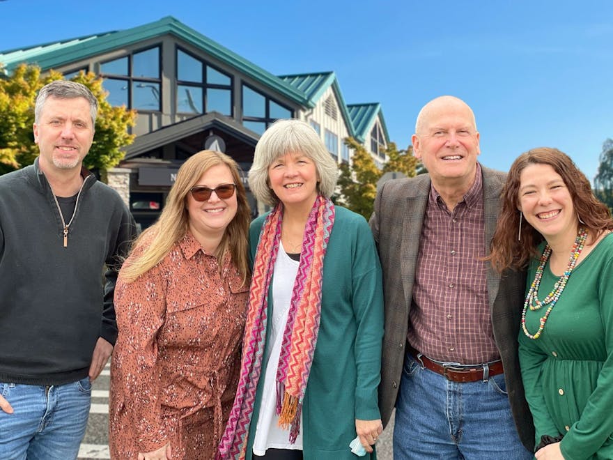 Pastors outside the North Sound Center