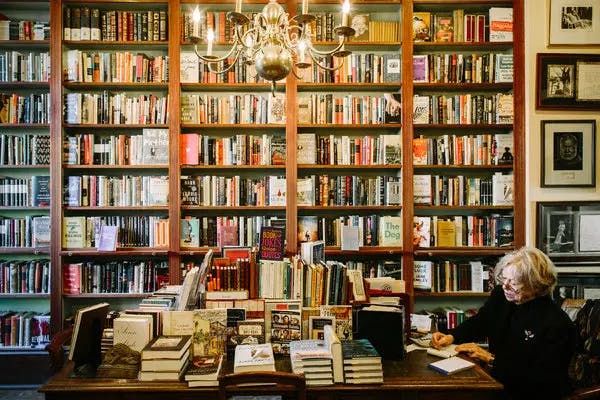 Shelving filled with books