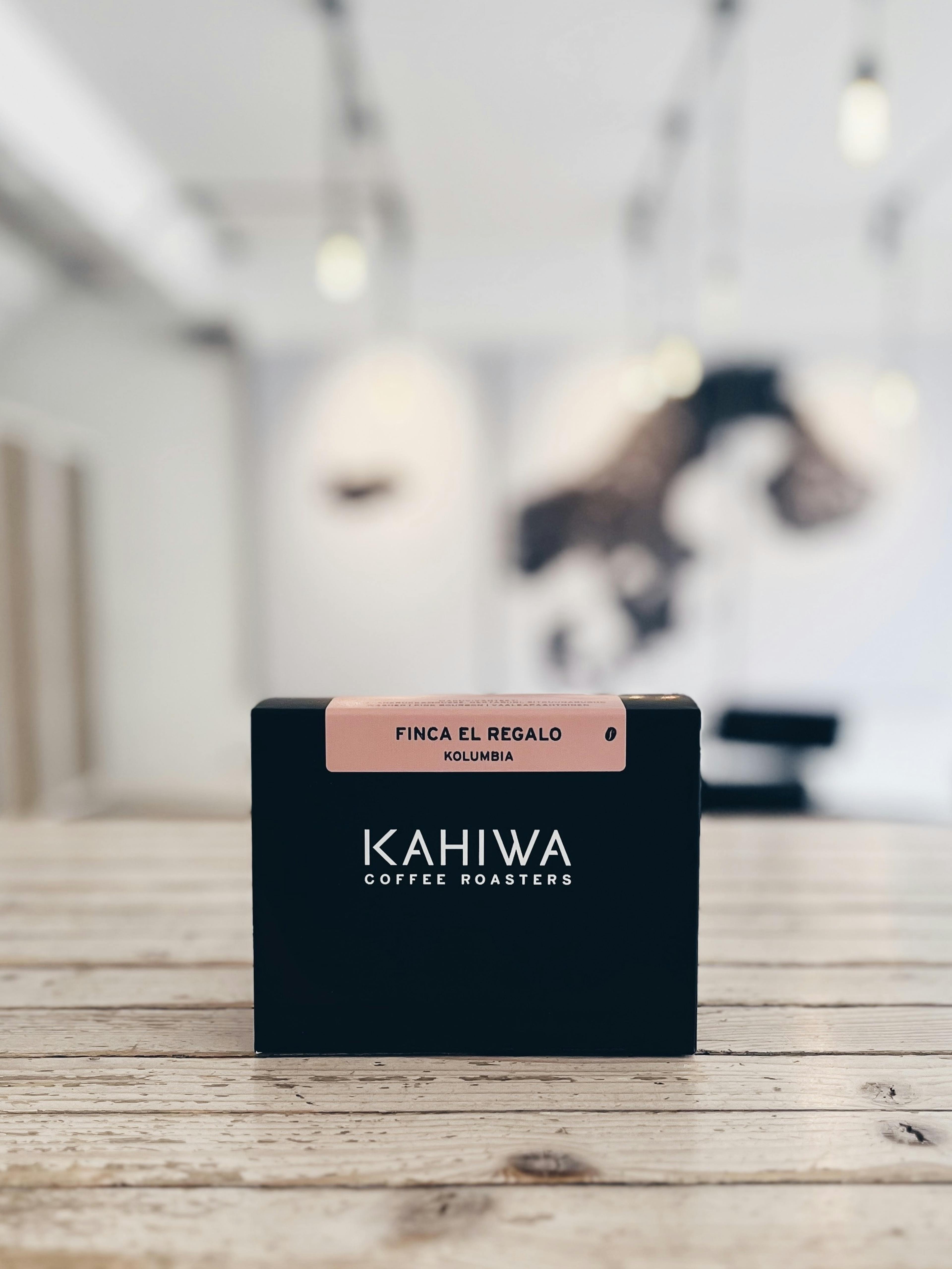 Bag of speciality coffee from Kahiwa Coffee Roasters on a counter