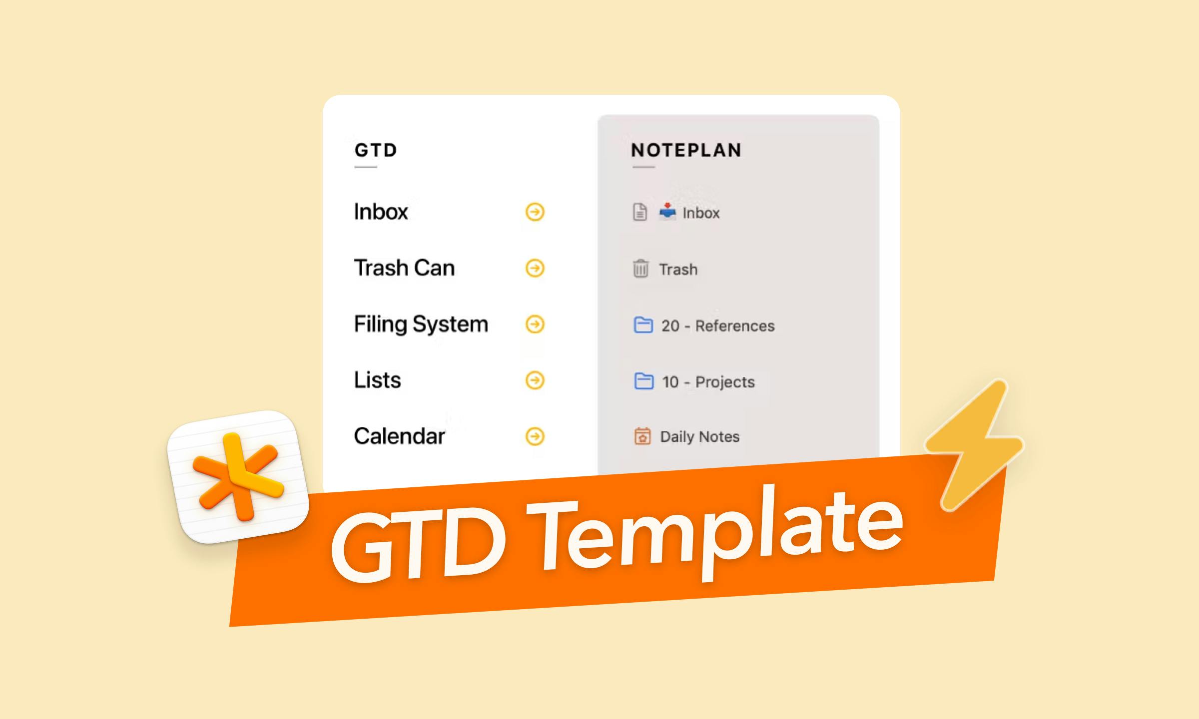 Image showcasing GTD Template