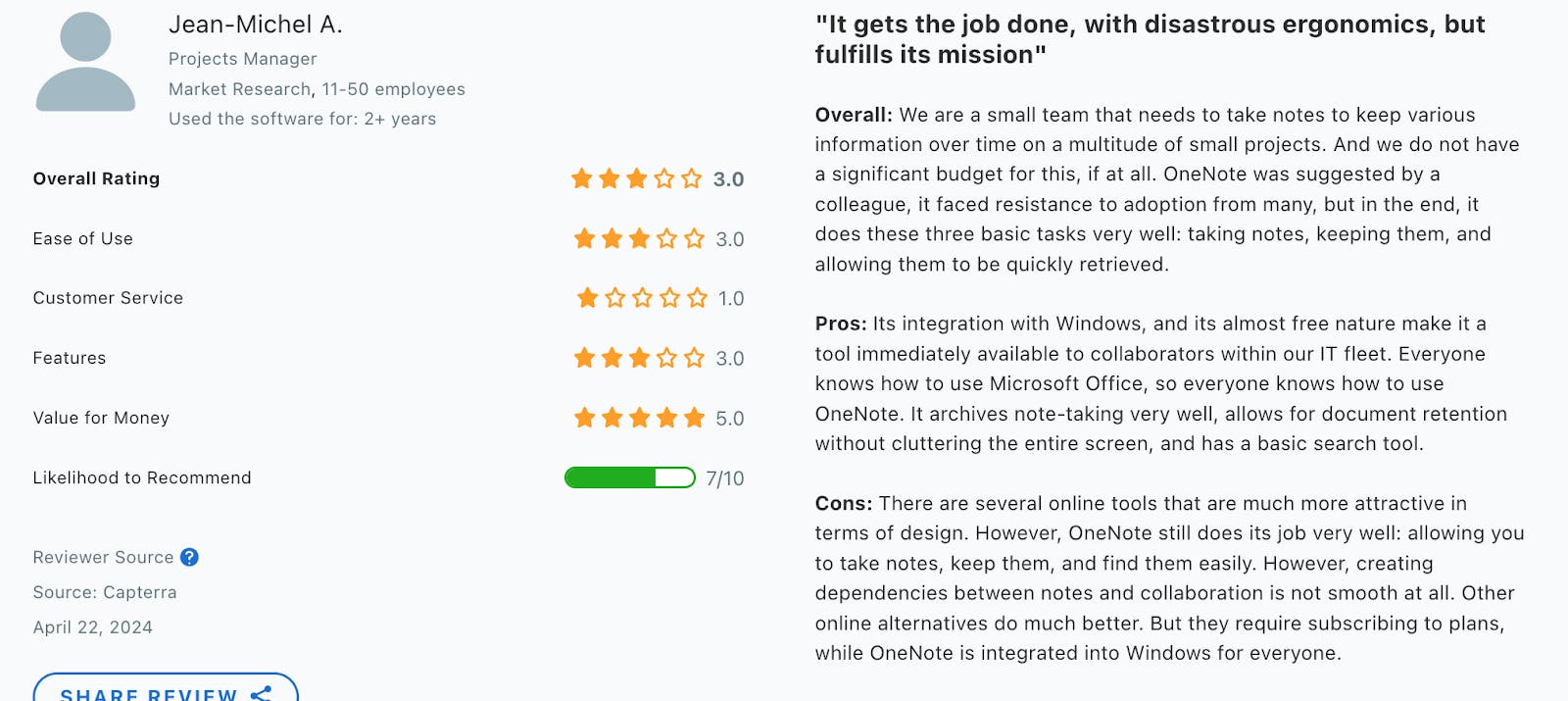 onenote review 3