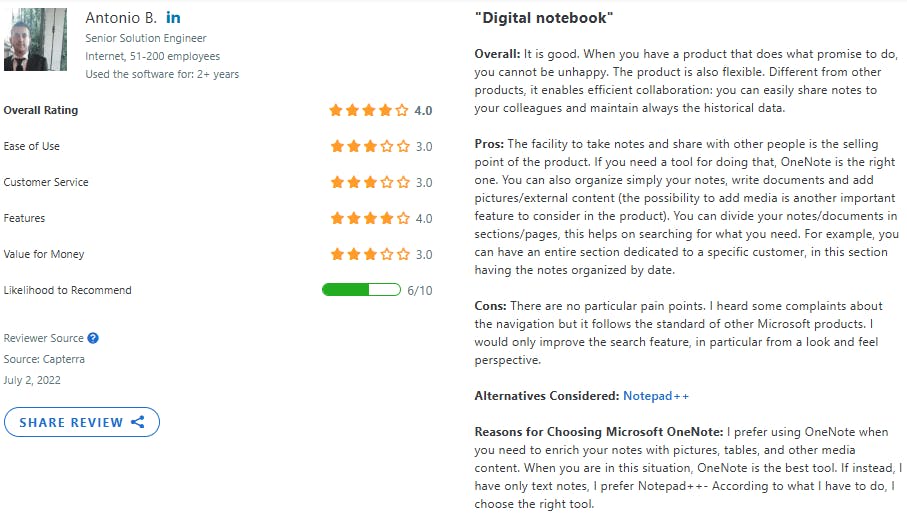 OneNote Review 2