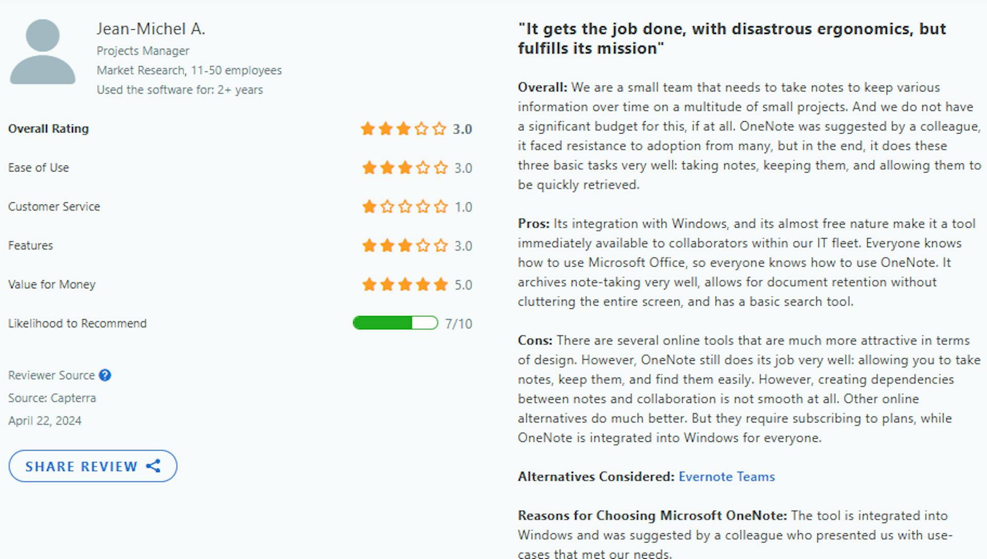 OneNote Review 3