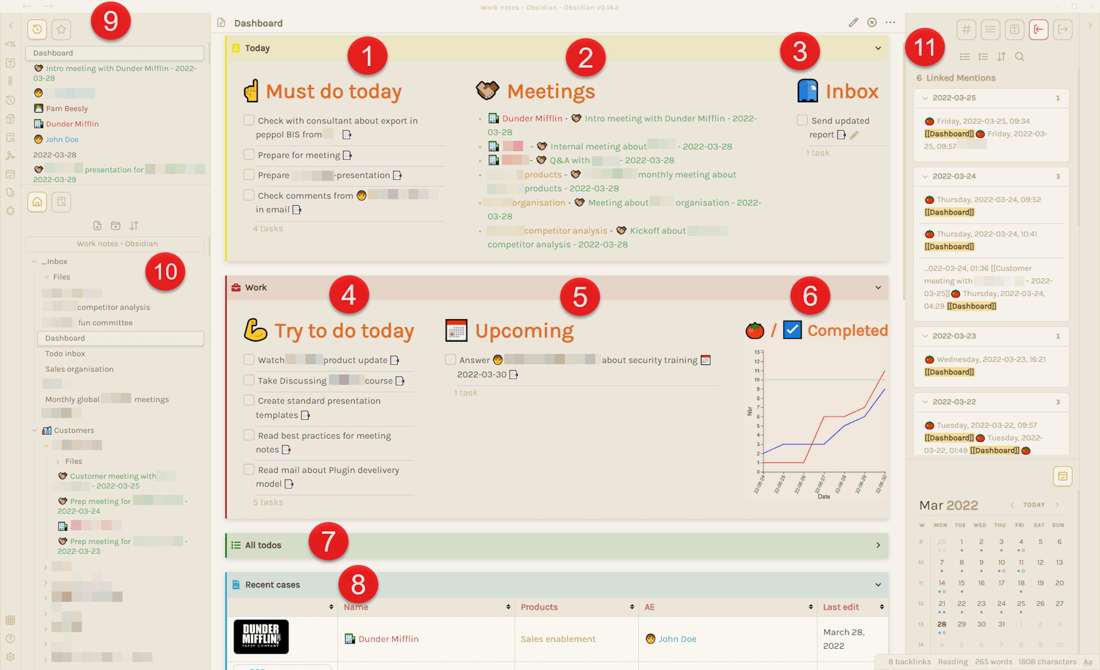 Obsidian Dashboard