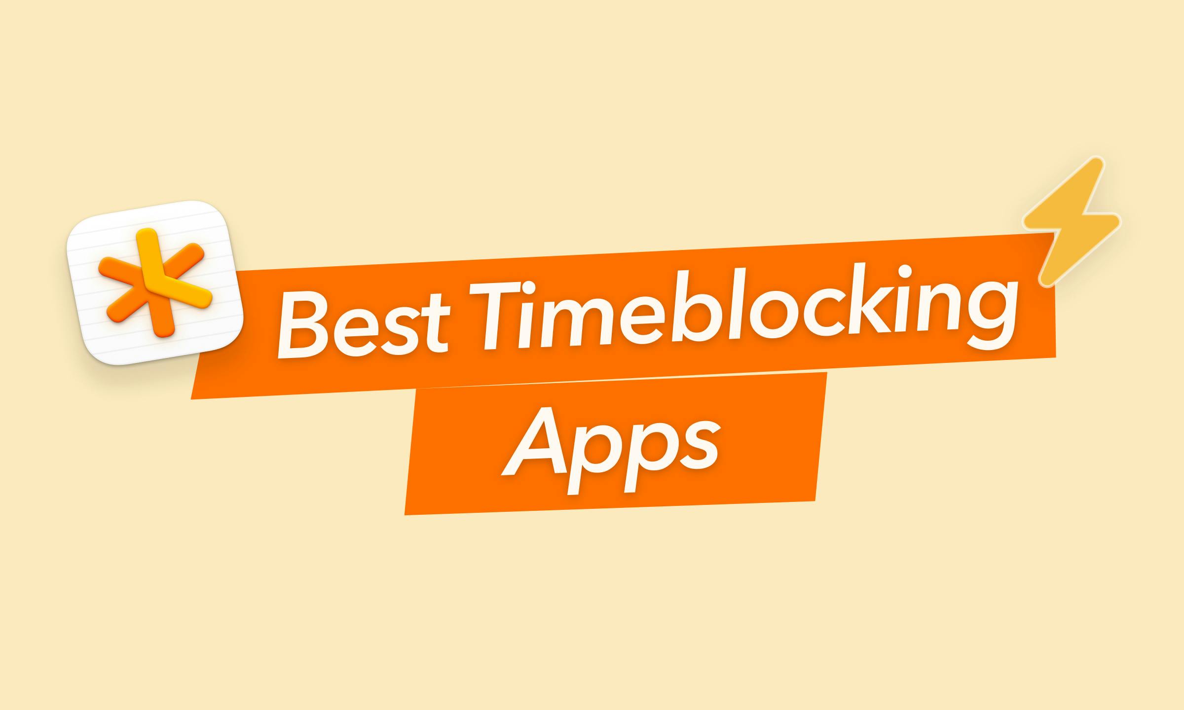 Cover Image with text written "Best timeblocking apps"