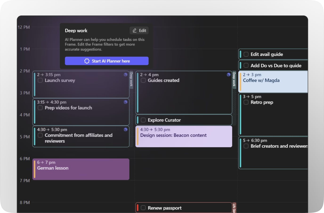 Image showcasing Morgen dashboard