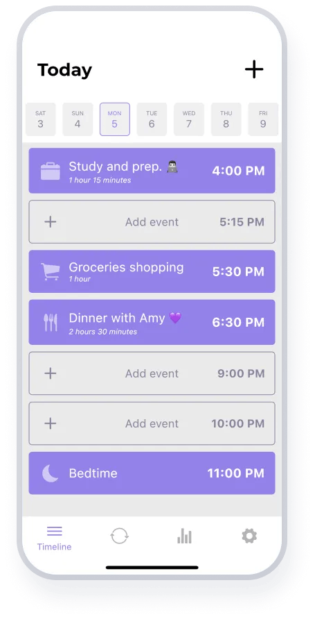 Image showcasing Timebloc app