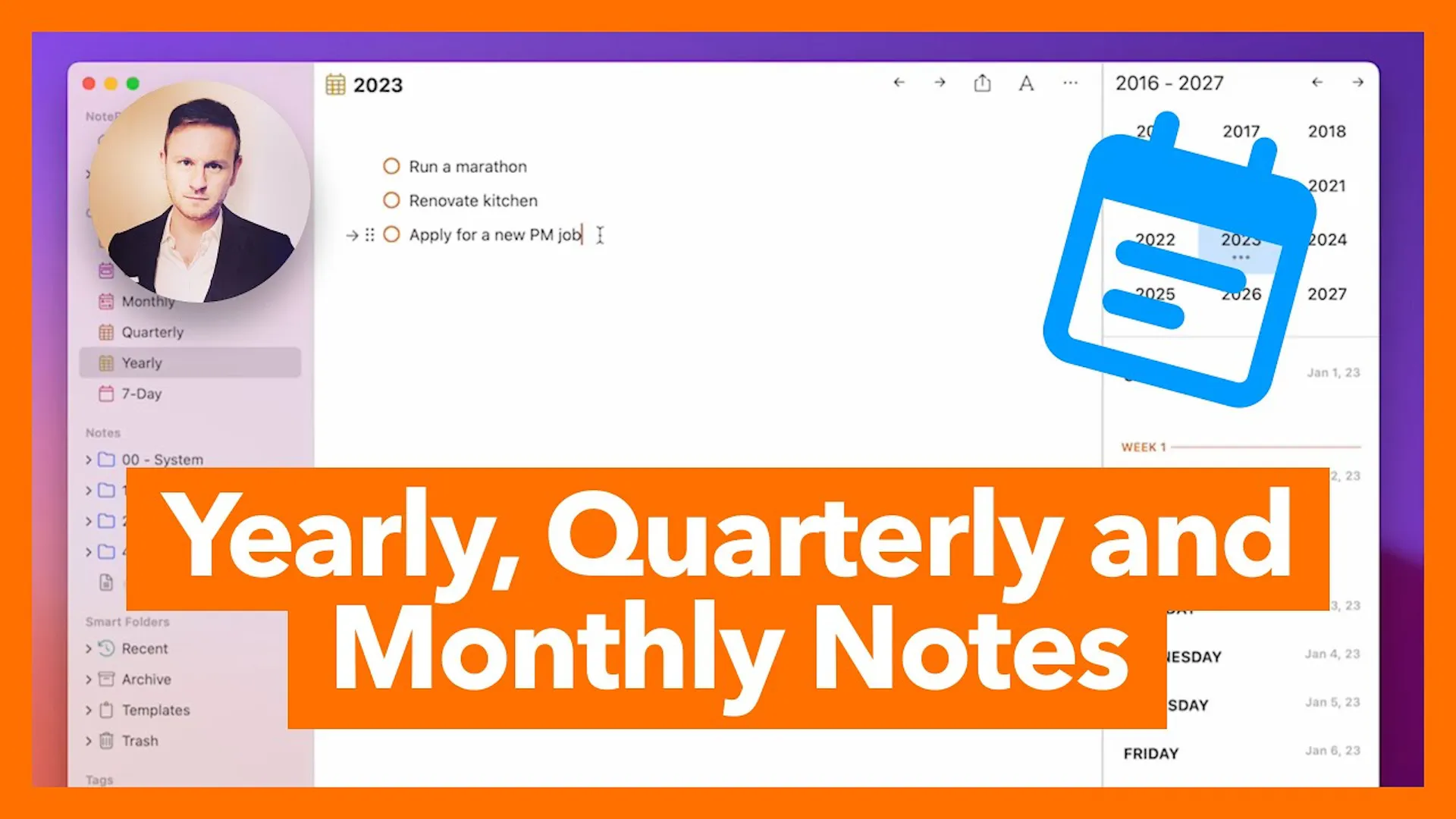 Your goals, organized periodically with Periodic Notes | NotePlan