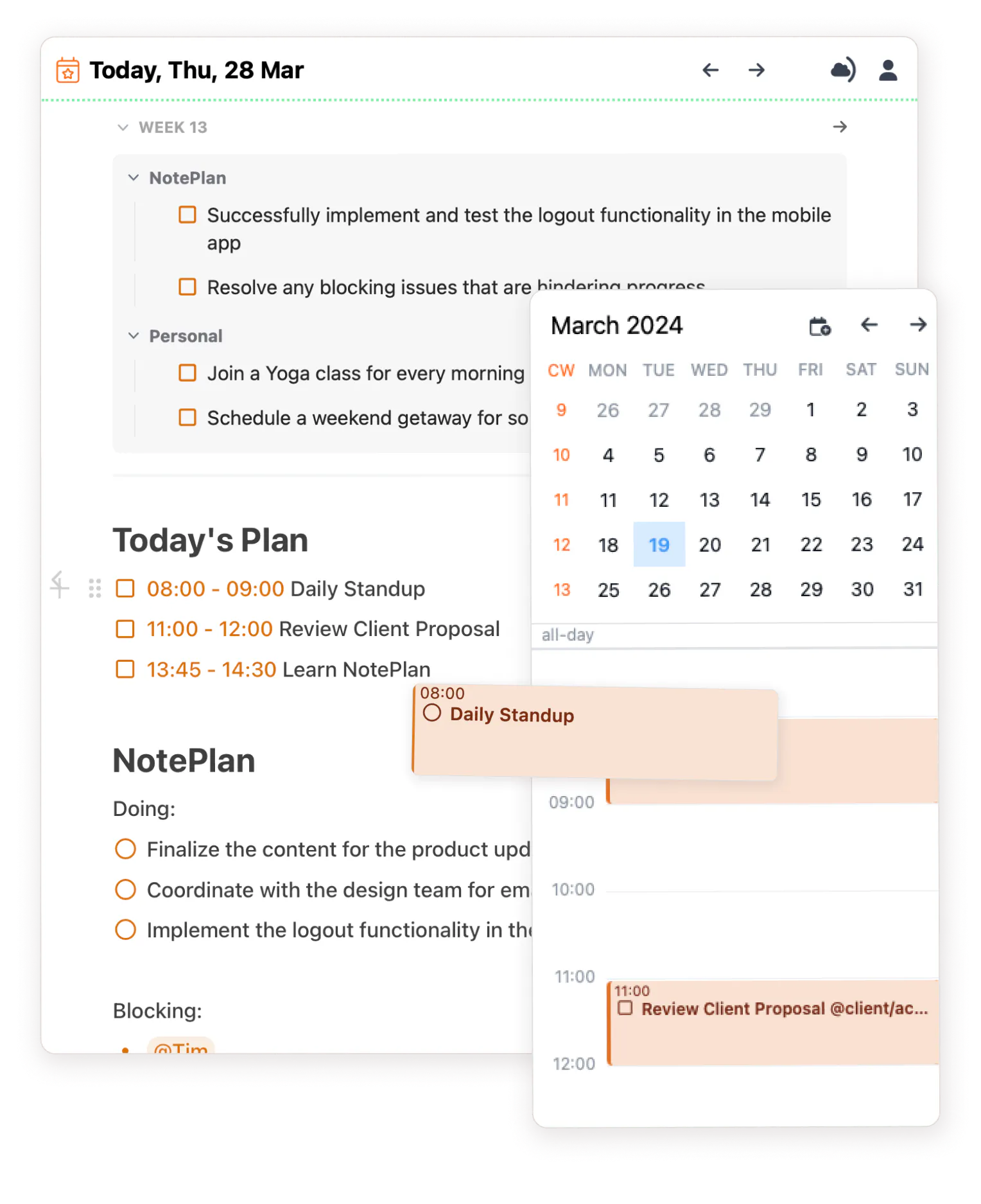 Stay organized with Daily Notes in NotePlan