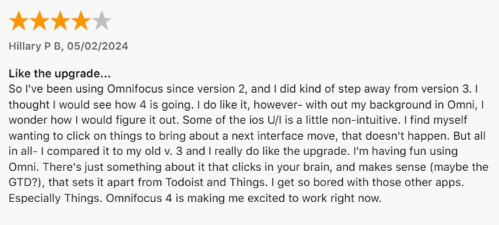 OmniFocus user review