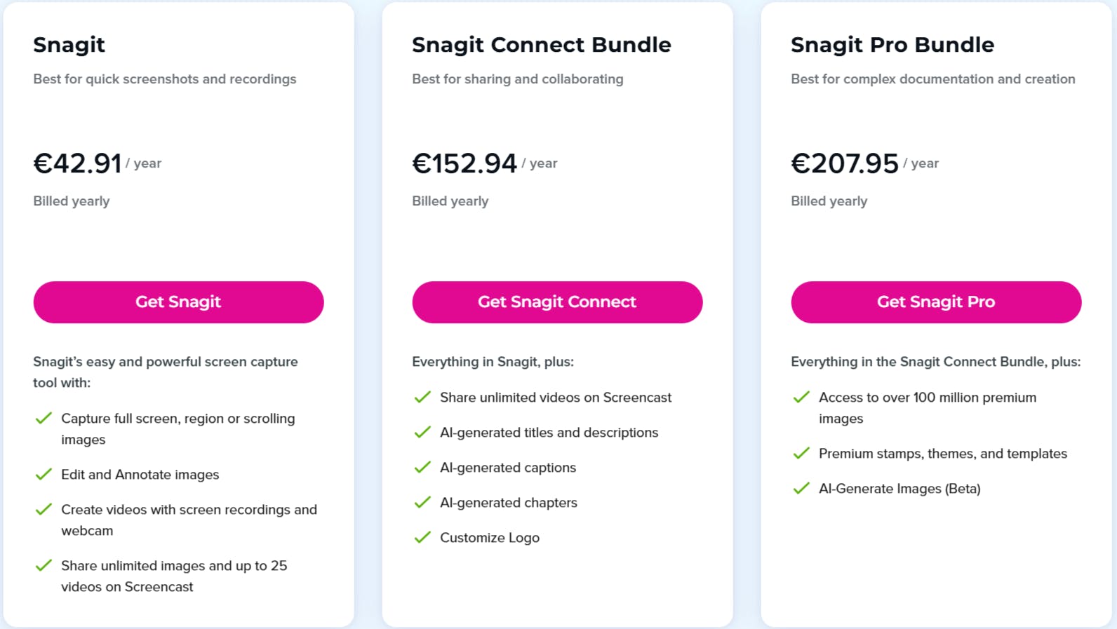 Snagit pricing