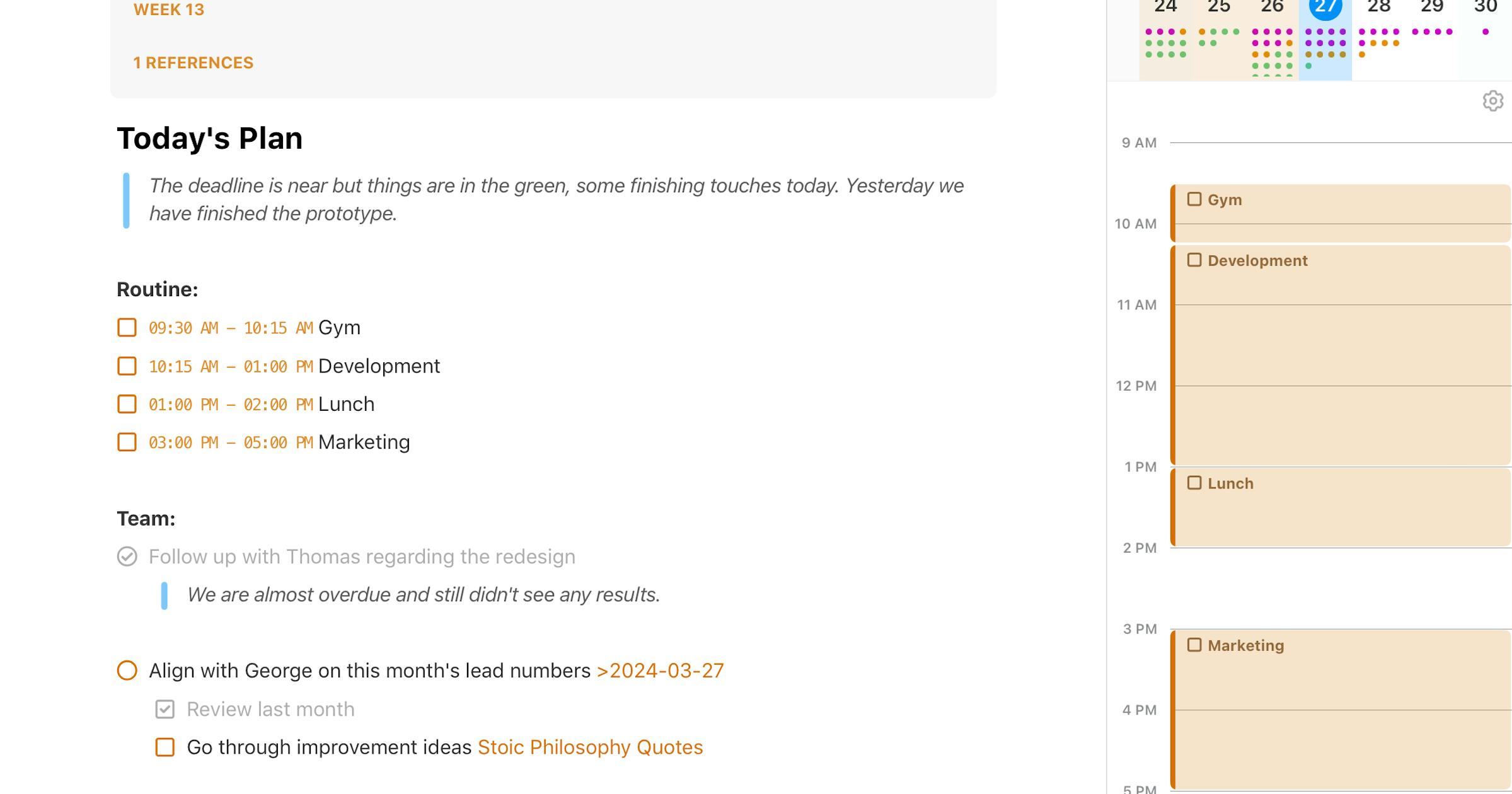Stay organized with Daily Notes in NotePlan