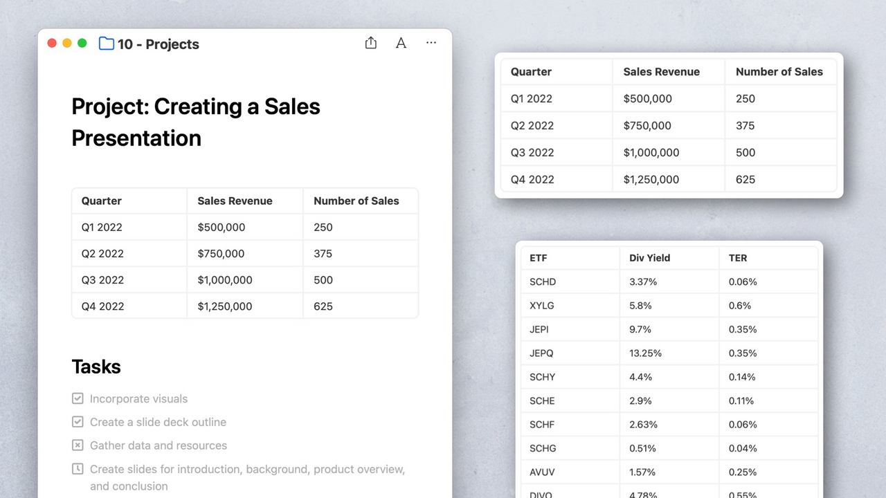 v3.8.1 Introducing Tables