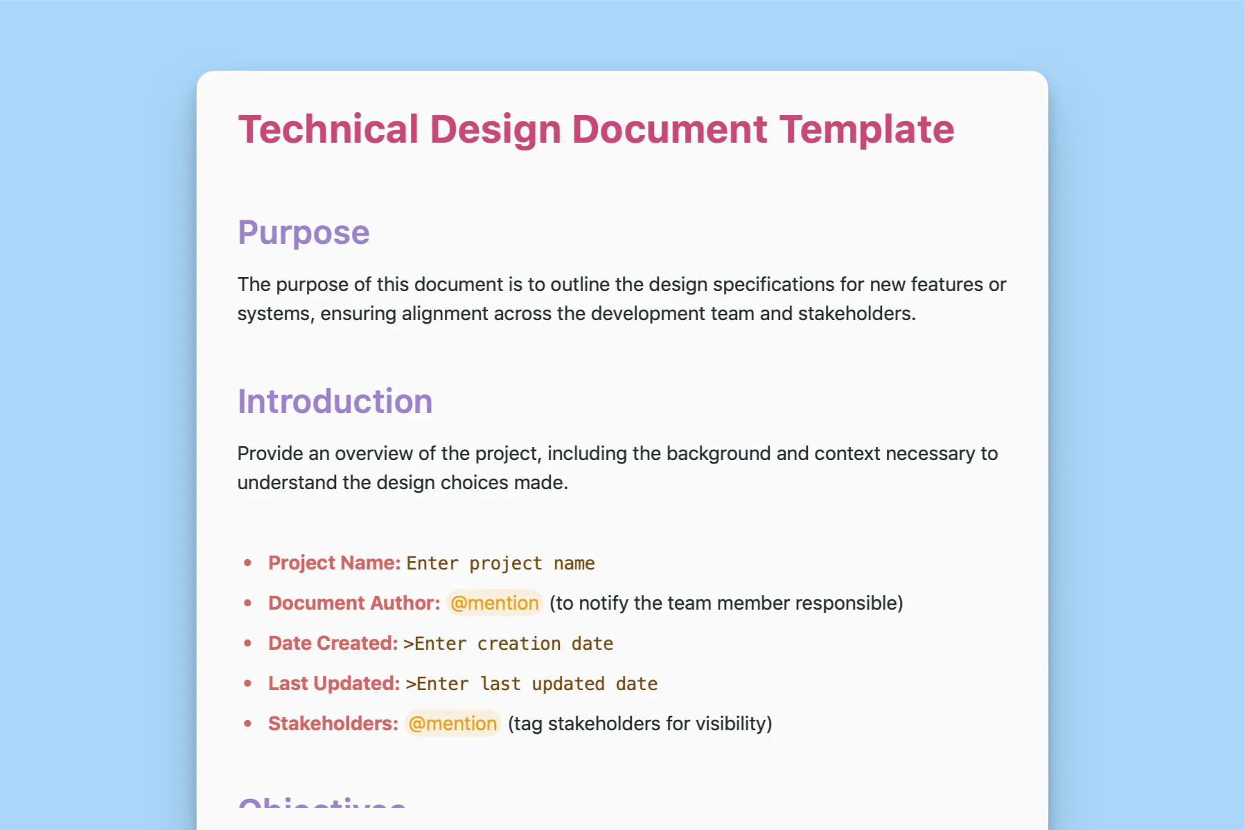Technical Design Document How To Write Software Design Documents With Technical Design Document How To Write Software Design Documents With