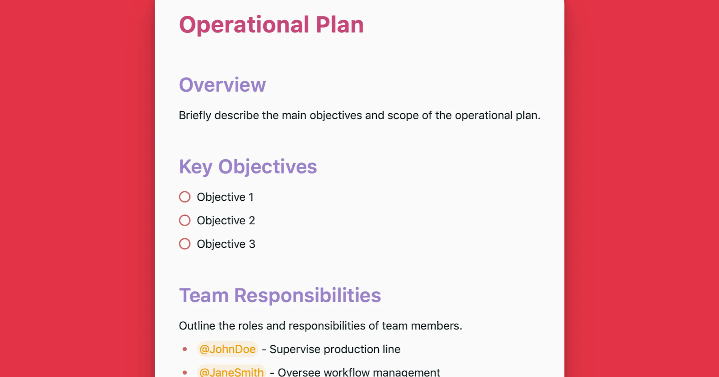 Operational Plan Sample 14 Business Plan Examples & Samples To Write