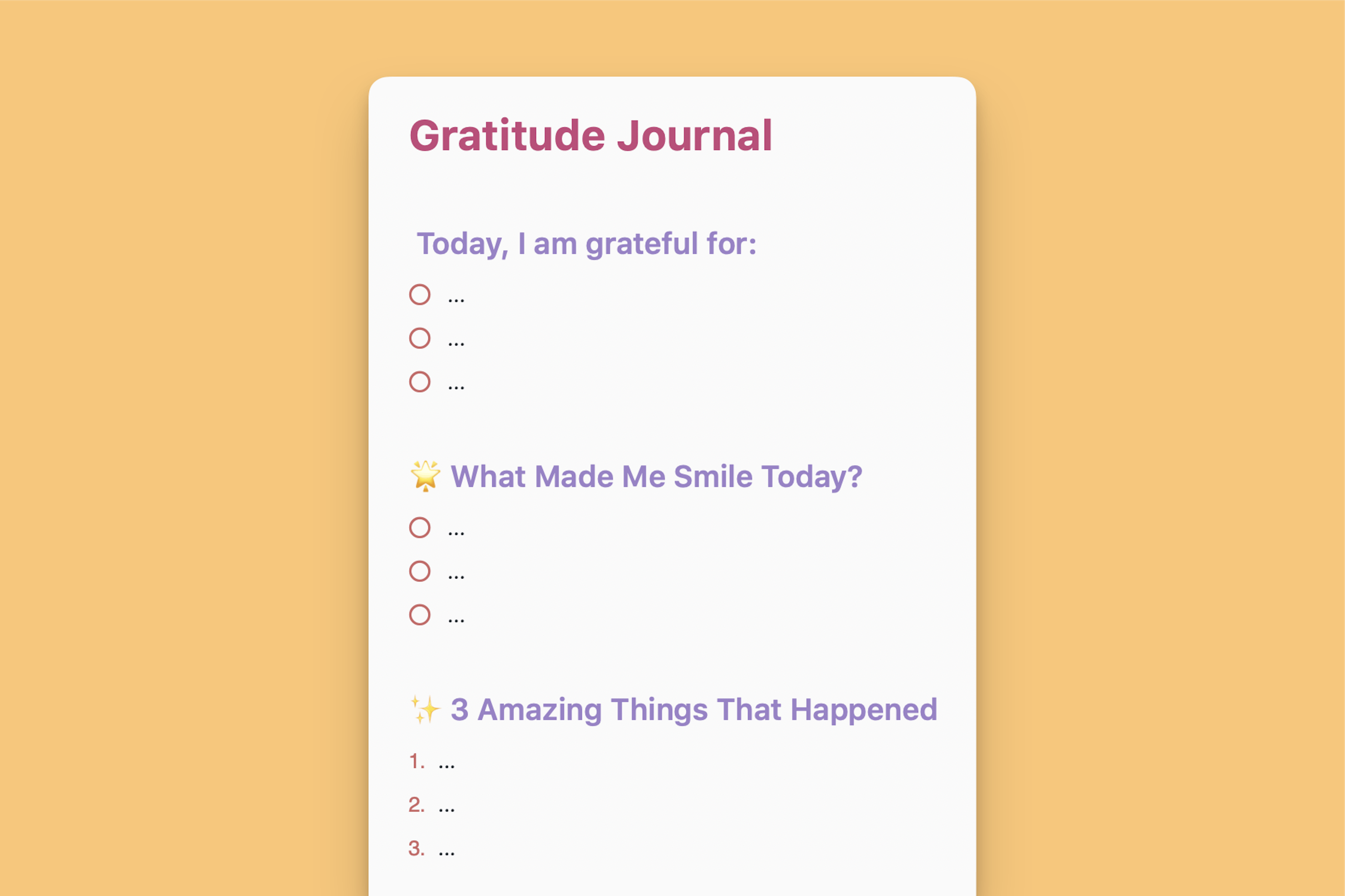 Gratitude Journal