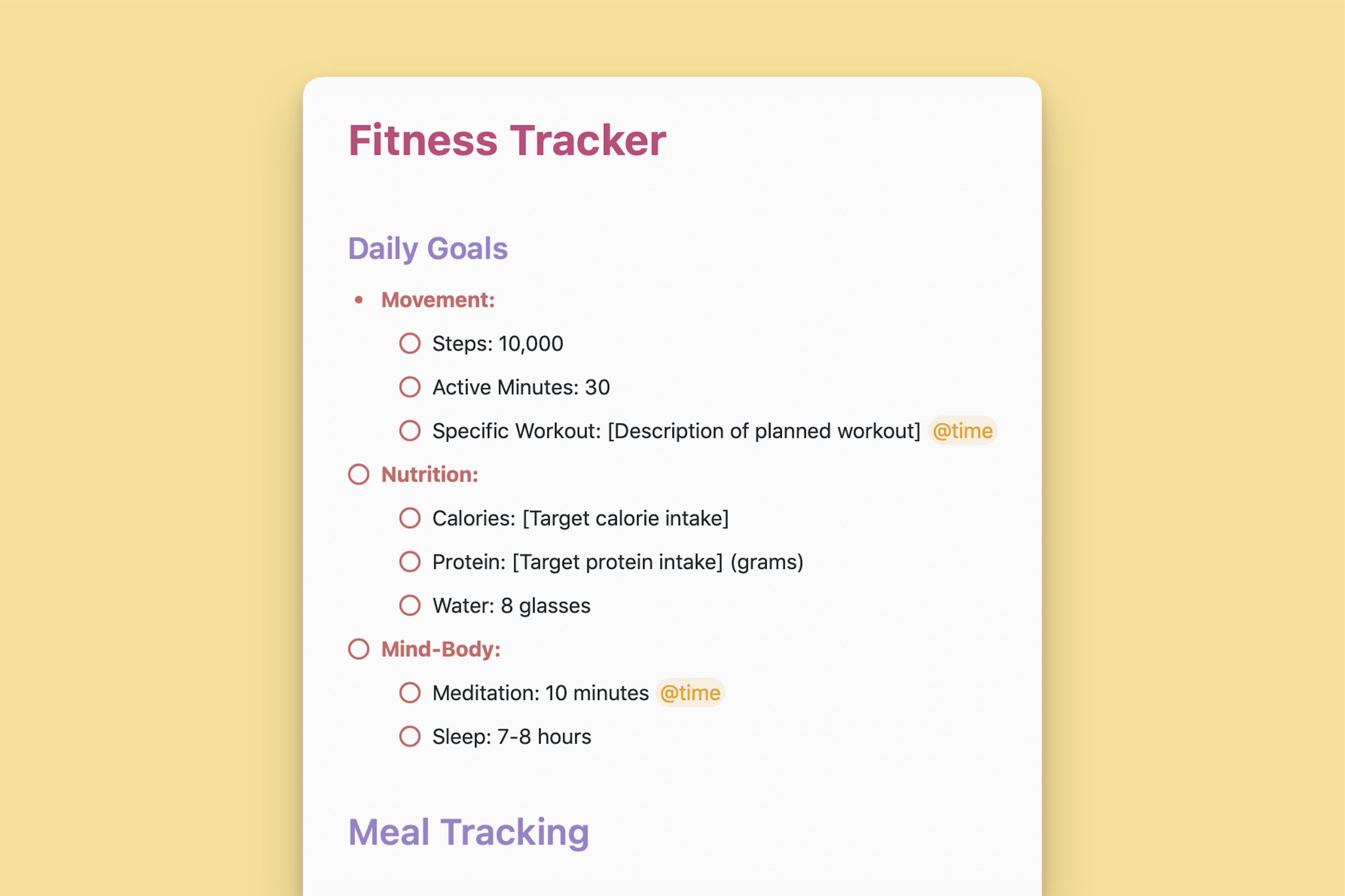 Fitness Tracker