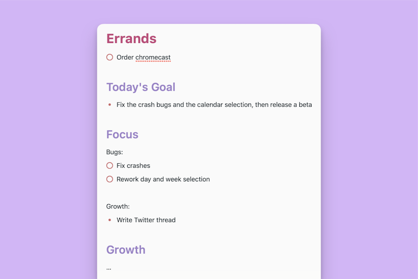 Stay organized with Daily Notes in NotePlan