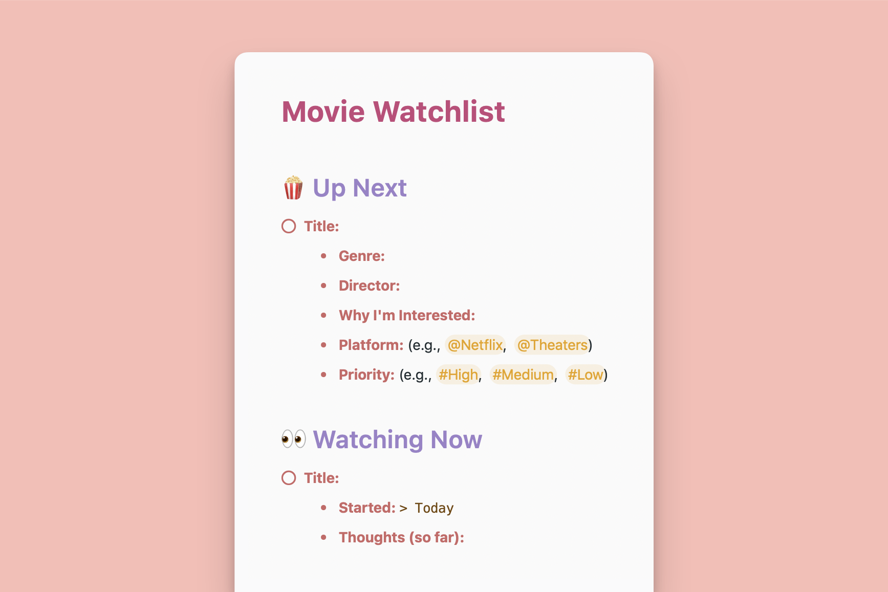 Movie Watchlist