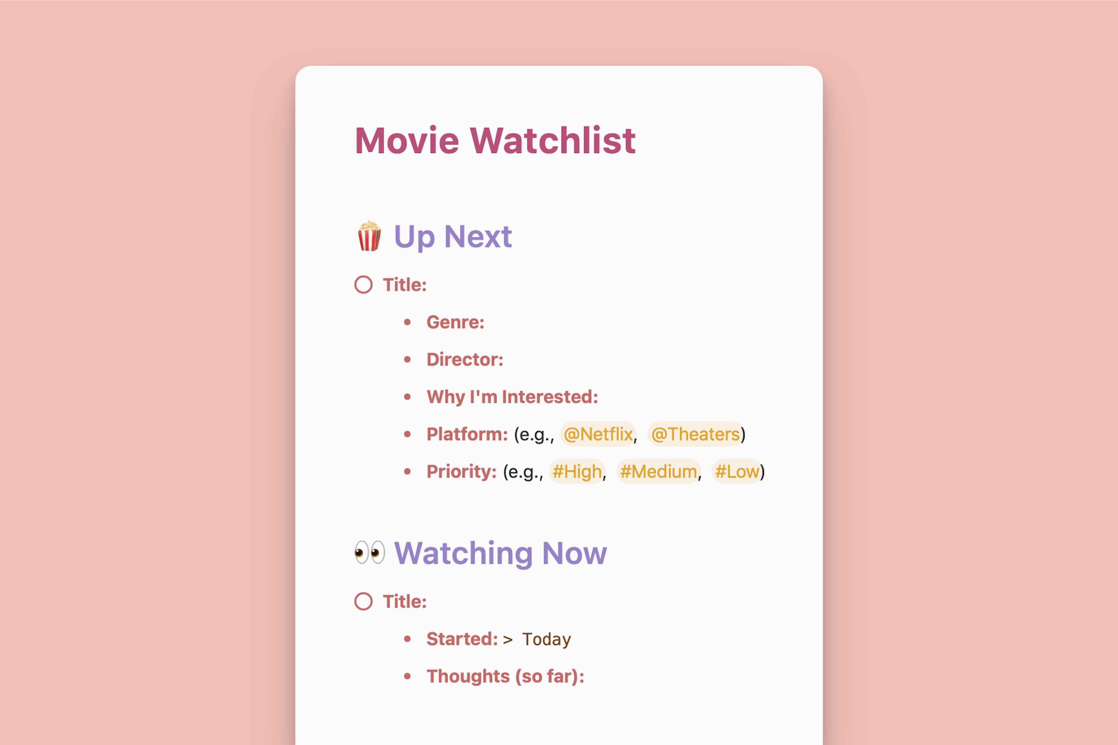 Movie Watchlist