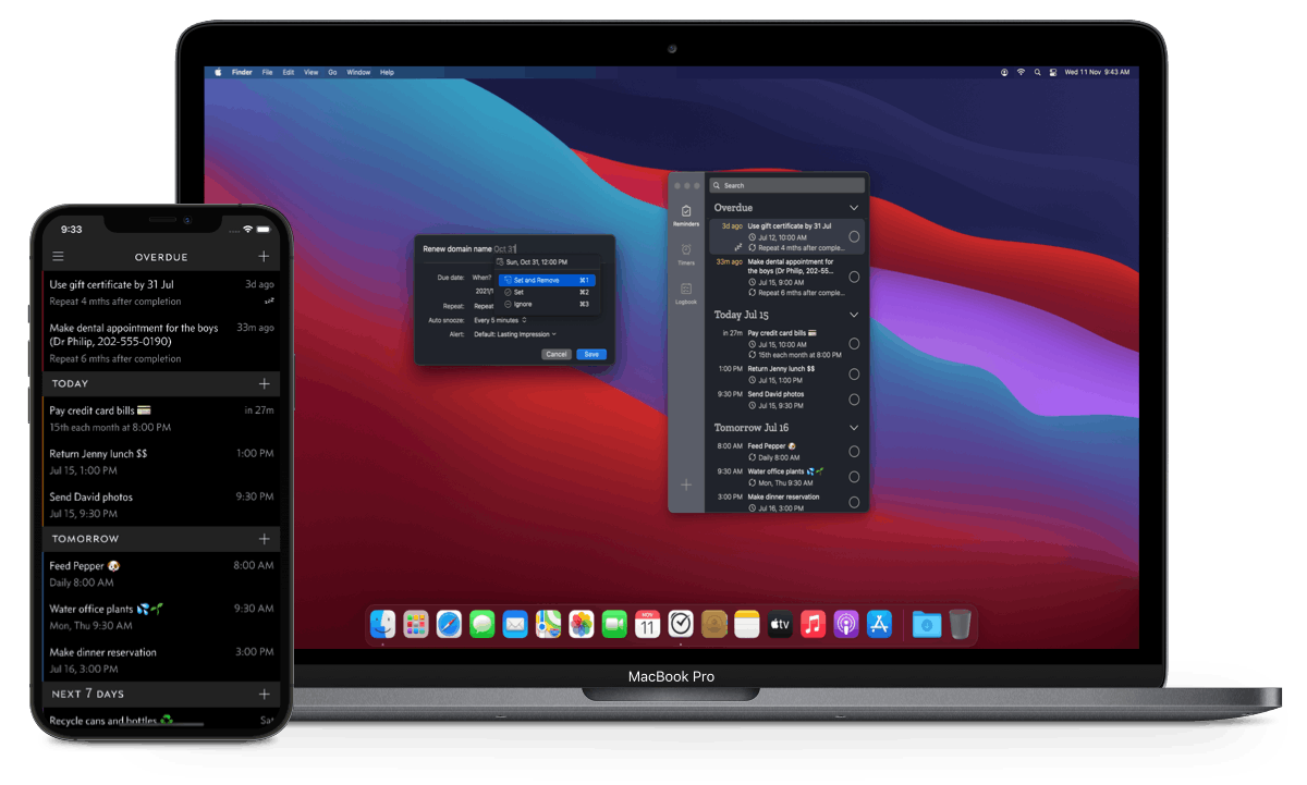 Image showcasing Due app