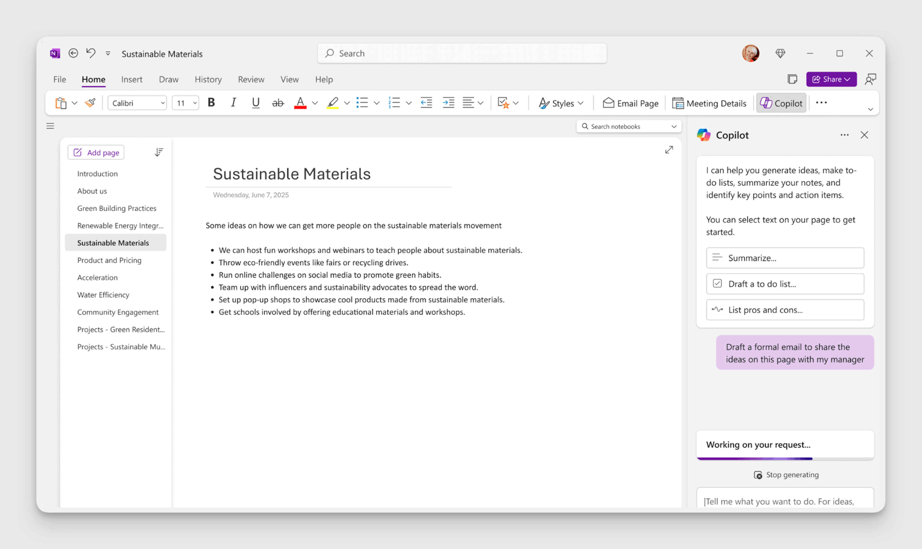 OneNote Copilot