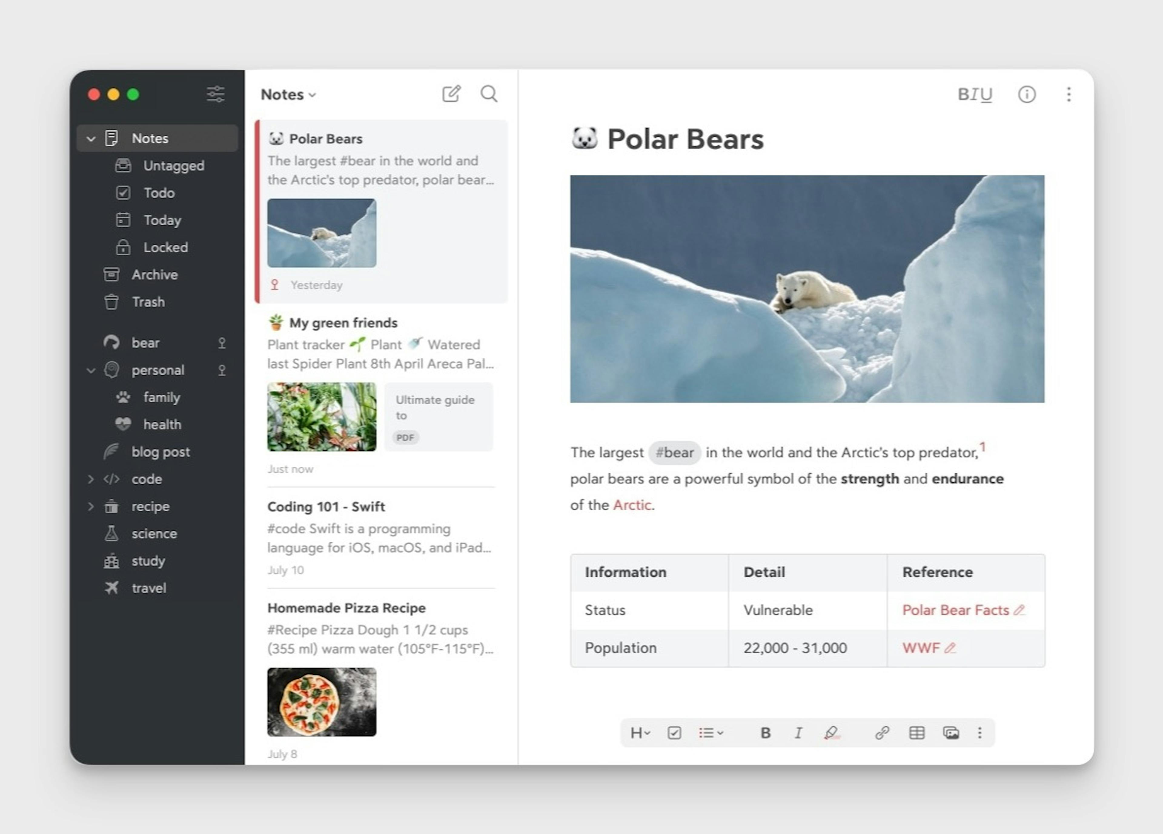 Bear Mac App